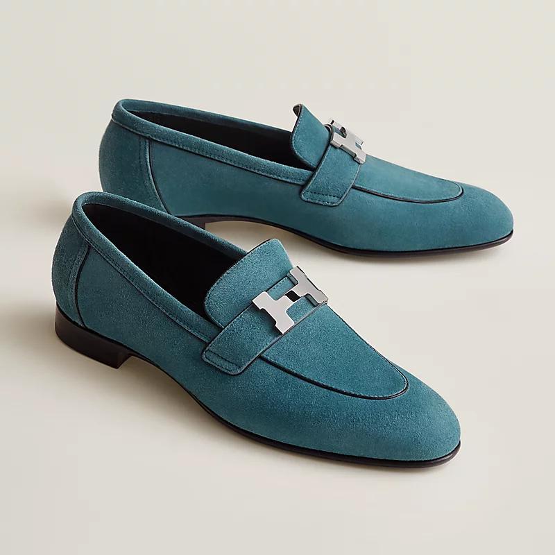 Giày Hermes Paris Loafer Nữ Xanh Navy